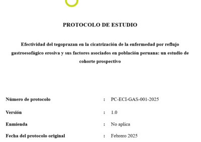 Efectividad del tegoprazan en la cicatrización de la enfermedad por reflujo gastroesofágico erosiva y sus factores asociados en población peruana